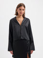 Cecie Hook Eye Blouse - Black