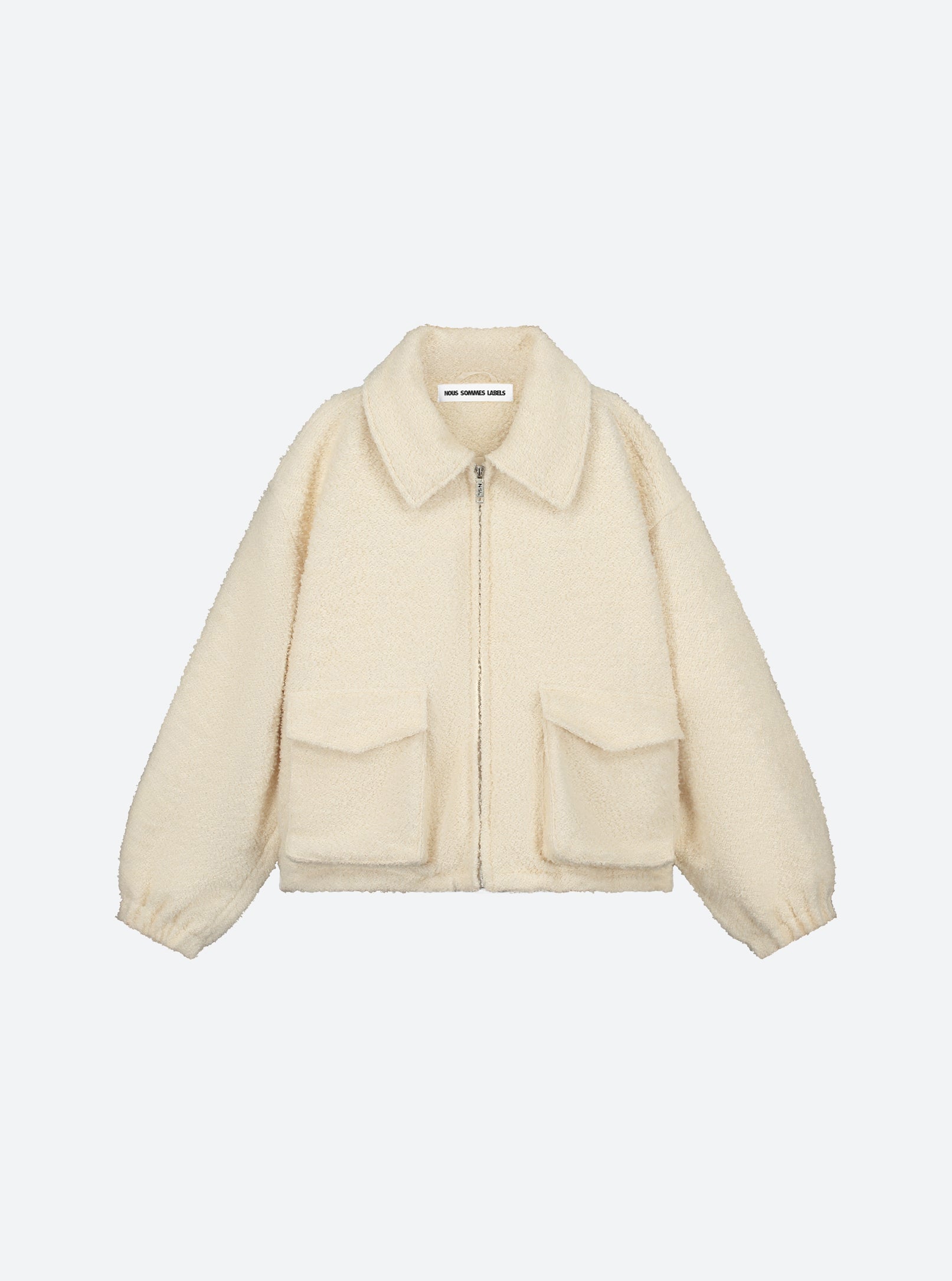 I crew elegant beige high quality white wool jacket