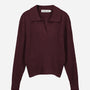 Mila Polo Pullover - Burgundy