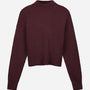 Ella Cropped Mockneck - Burgundy