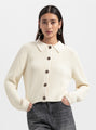 Mila Polo Neck Cardigan - Off White