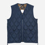 Military Zip V-Neck Vest - Navy